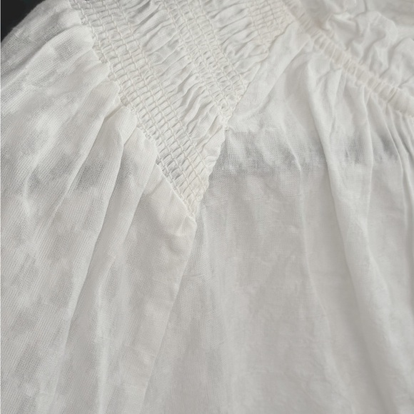 ME+EM White Cotton Tie Neck Button Down Blouse New with Tags US size 12 - Picture 6 of 10